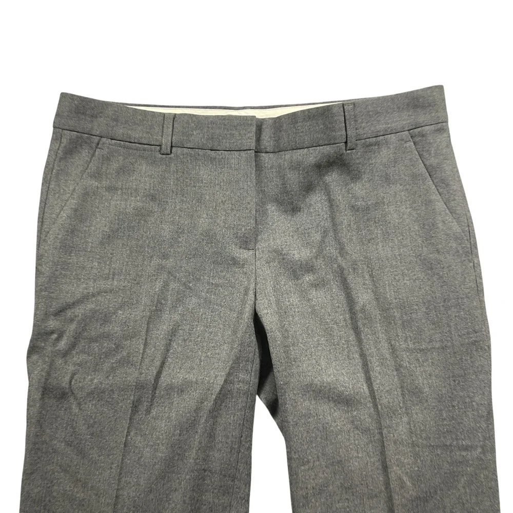 Theory 10 Gray Dress Pants Capri Wool Spandex Slit Pockets‎ Business